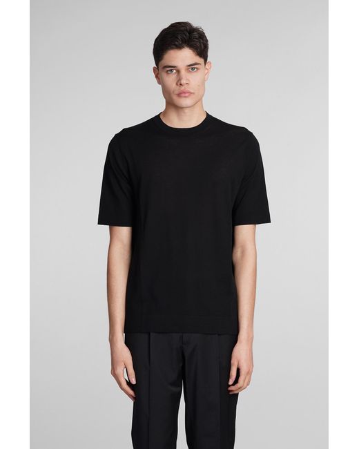 T-Shirt in Cotone Nero di Ballantyne in Black da Uomo