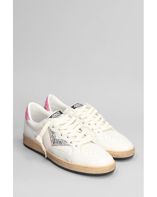 Sneakers Playnew in Pelle Bianca di 4b12 in White