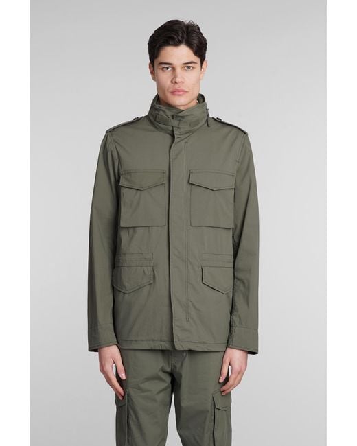 Aspesi Giub. Minifield Cot Casual Jacket In Green Cotton for men