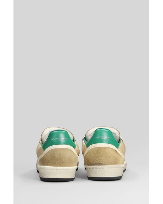 Sneakers Pgal Low in Pelle Bianca di Philippe Model in White da Uomo
