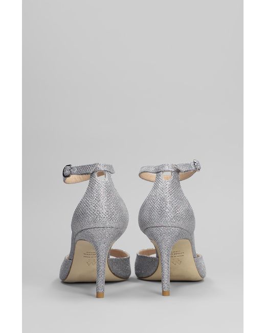 Sandali Nudistia 75 in Pelle Argento di Stuart Weitzman in Gray