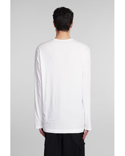 T-Shirt in Cotone Bianco di Y's Yohji Yamamoto in White da Uomo