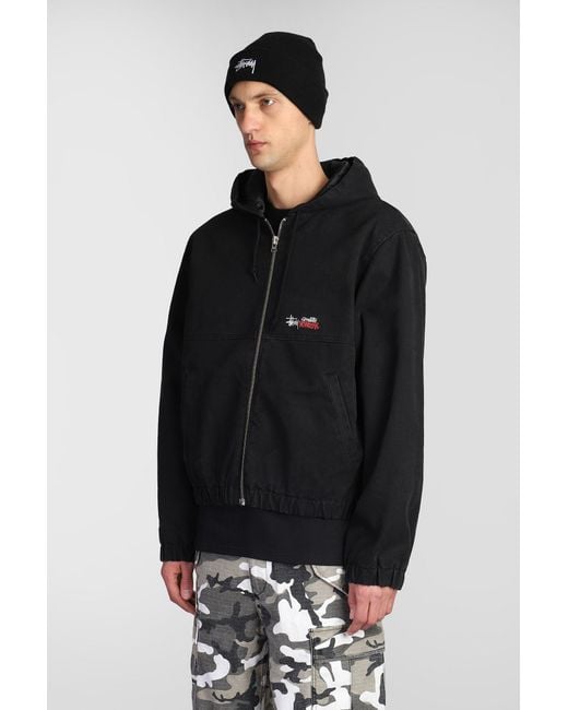 Giacca Casual in Cotone Nero di Stussy in Black da Uomo
