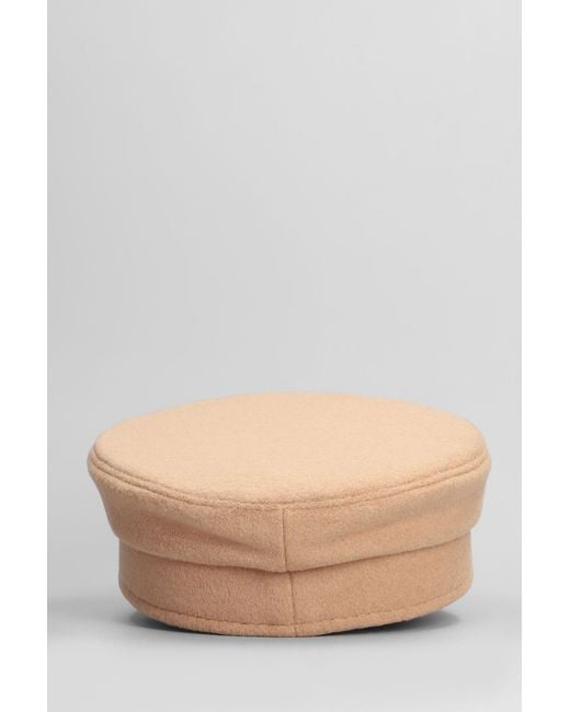 Ruslan Baginskiy Natural Safety-pin Hats In Beige Wool