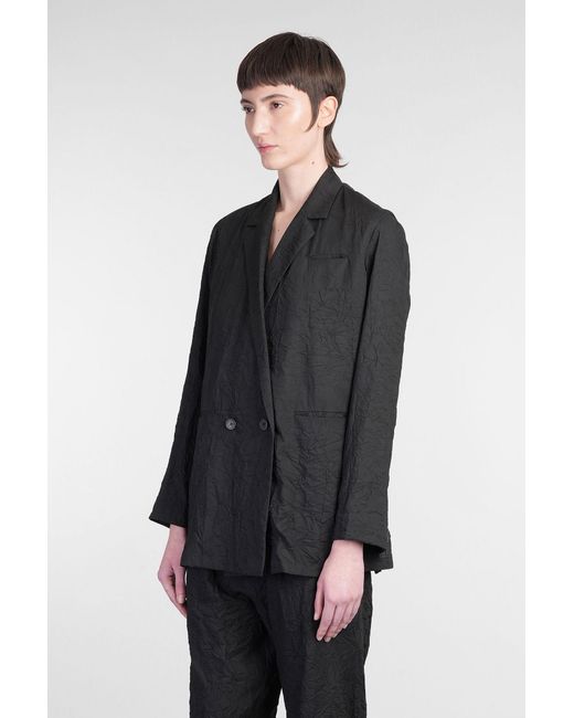 Blazer Jam in Cotone Nero di Holy Caftan in Gray