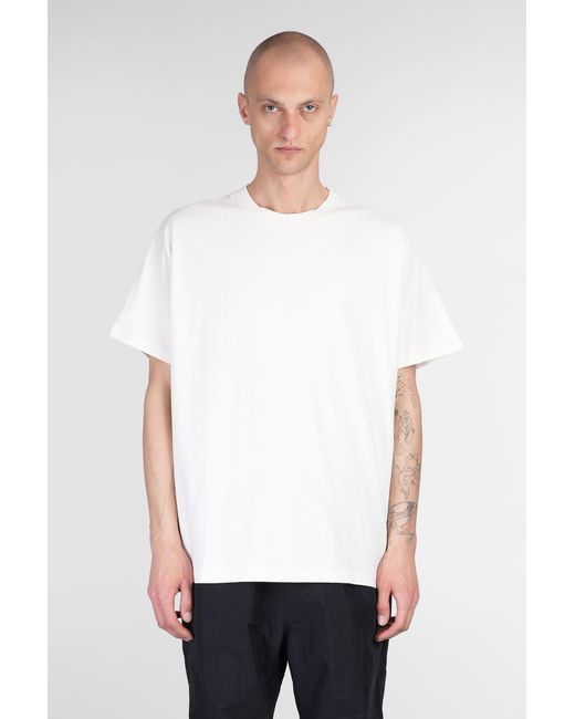 T-Shirt in Cotone Beige di John Elliott in White da Uomo
