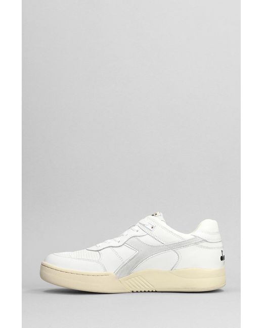 Diadora B.560 Used Sneakers In White Leather for men