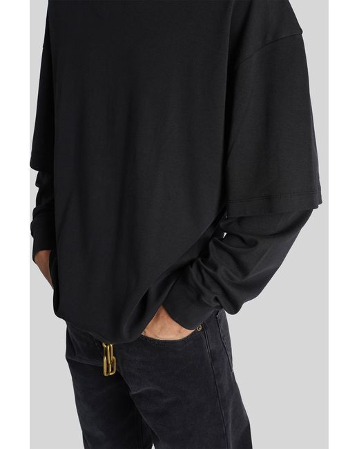 T-Shirt Troy in Cotone Nero di DARKPARK in Black da Uomo