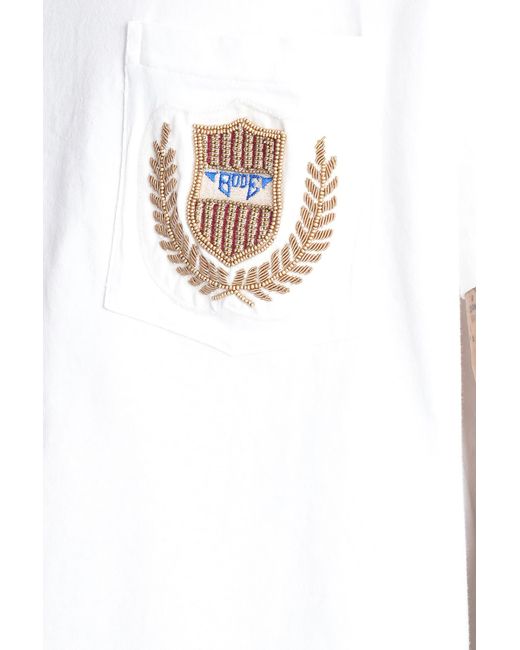 T-Shirt in Cotone Bianco di Bode in White da Uomo