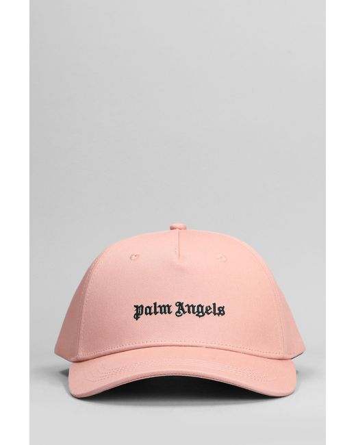 Palm Angels Hats In Rose-pink Cotton