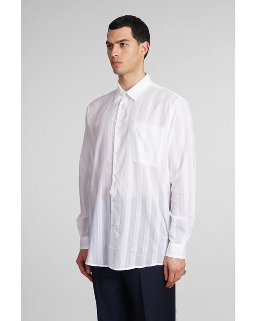 DANILO PAURA Erzin Shirt In White Cotton for men