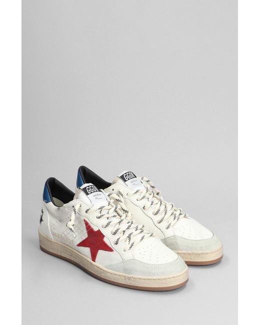 Golden Goose Deluxe Brand Pink Ball Star Sneakers In Leather for men