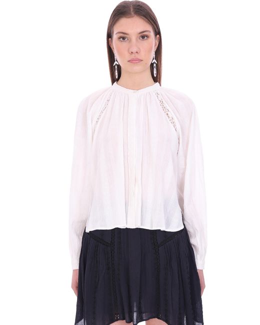 Étoile Isabel Marant Janelle Shirt In White Cotton - Save 8% - Lyst