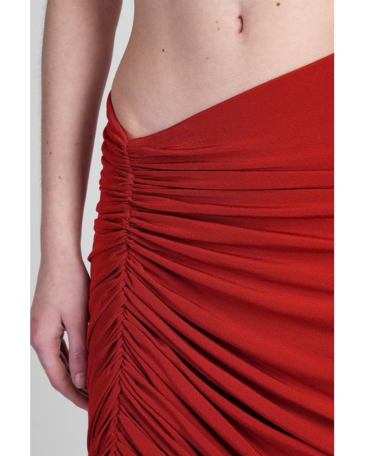 Gonna Skirt 08 in viscosa Rossa di Magda Butrym in Red