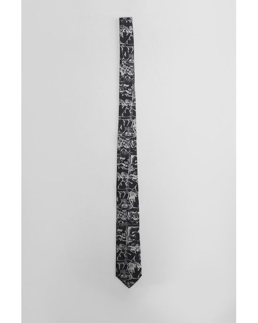 Cravatta Tie cm 7 in Seta Nera di Vivienne Westwood in Black da Uomo