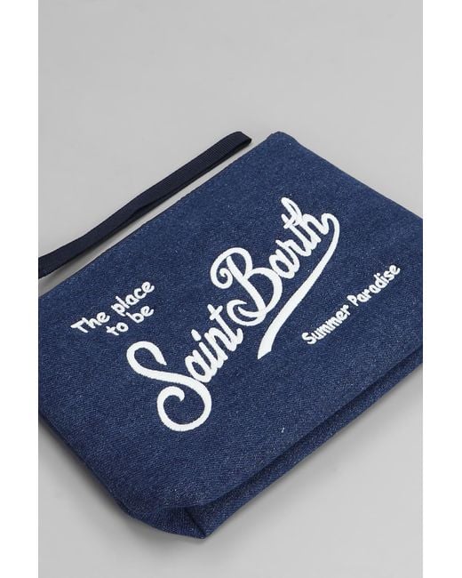 Pochette Aline in denim Blu di Mc2 Saint Barth in Blue