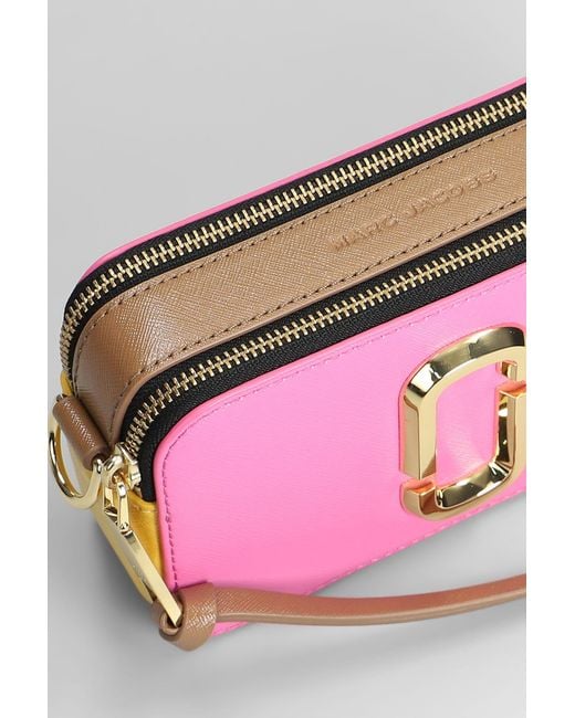 Marc Jacobs The Snapshot Shoulder Bag In Rose-pink Leather