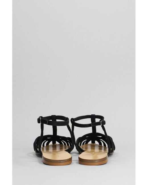 Anna F. Flats In Black Suede