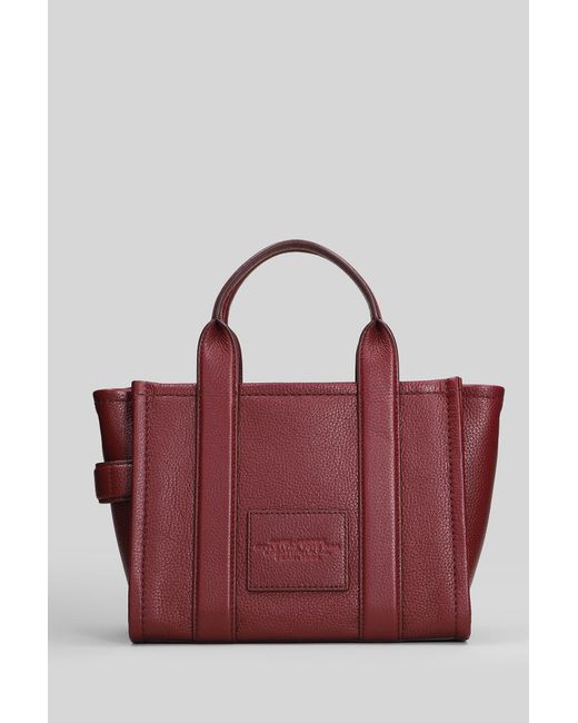 Marc Jacobs Red The Small Tote Tote In Bordeaux Leather