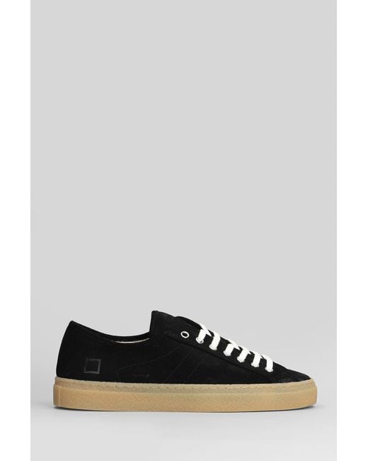 Date Men's Tender Pop Sneakers In Black Suede