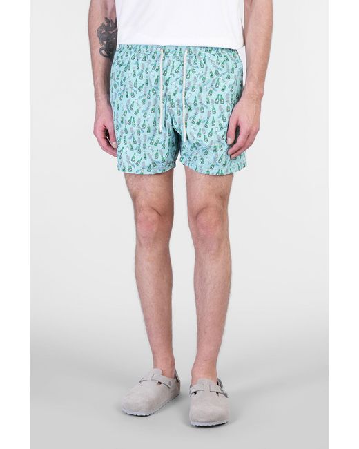 Beachwear Lighting micro fant in Poliestere Verde di Mc2 Saint Barth in Blue da Uomo