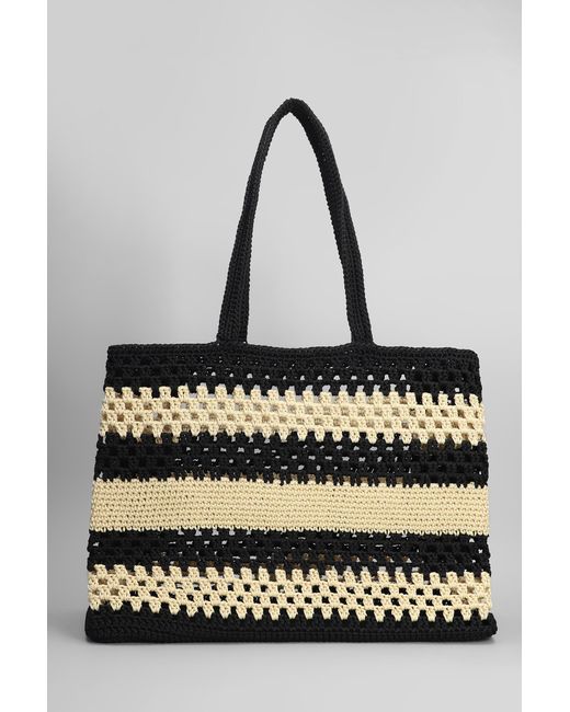 Tote Buby Valenza in rafia Nera di Marc Ellis in Black