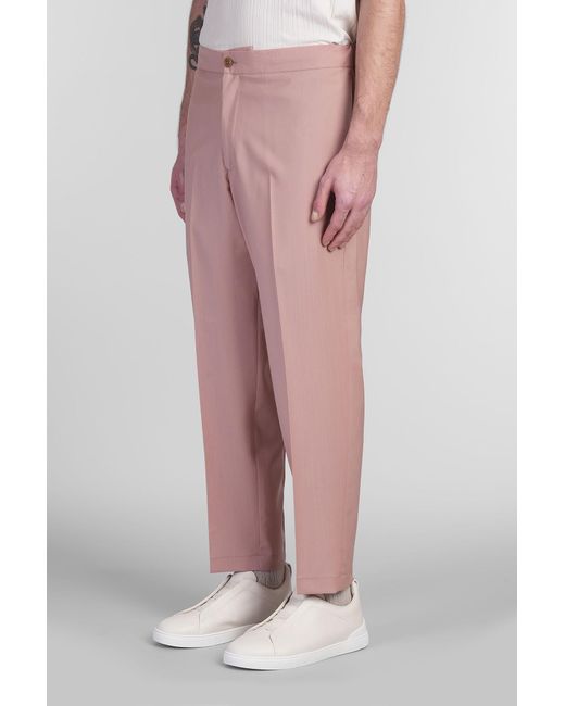 Costumein Jean 19 Pants In Rose-pink Wool for men