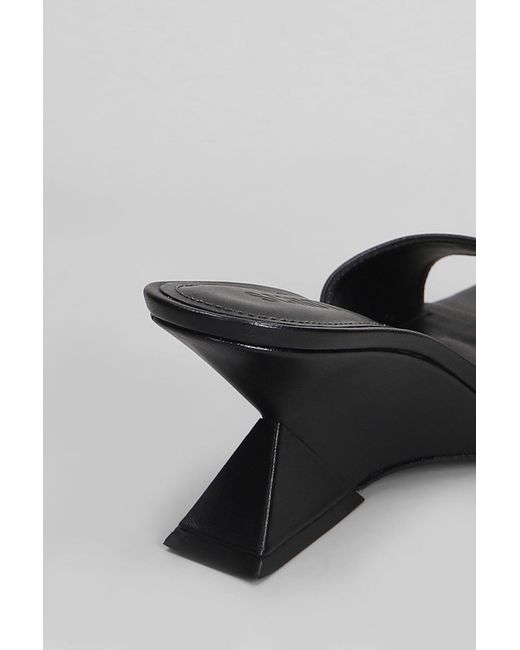 Slipper-Mule Abbie Sculpt in Pelle Nera di SCHUTZ SHOES in Gray