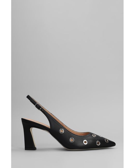 Decollete in Pelle Nera di Isabel Ferranti in Gray