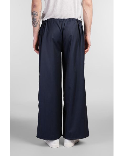 Pantalone Fan in Lana Blu di DANILO PAURA in Blue da Uomo
