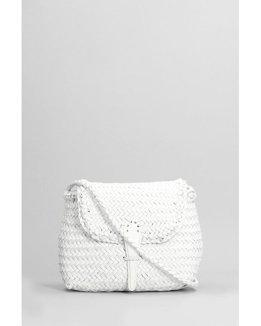 Dragon Diffusion Mini City Shoulder Bag In White Leather