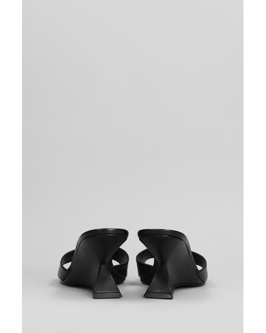 Slipper-Mule Abbie Sculpt in Pelle Nera di SCHUTZ SHOES in Gray
