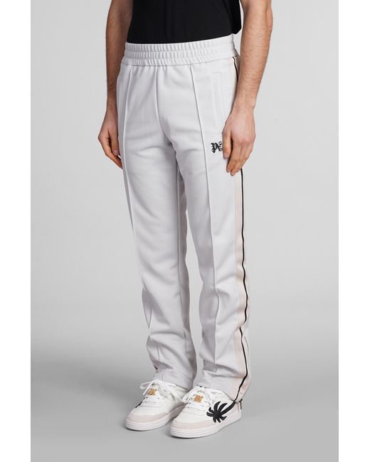 Palm Angels Gray Pants In Grey Polyester for men
