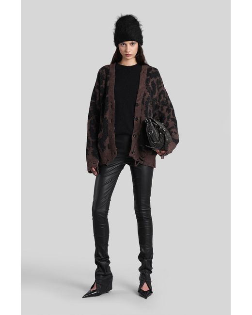 Cardigan in Lana Nera di Laneus in Black