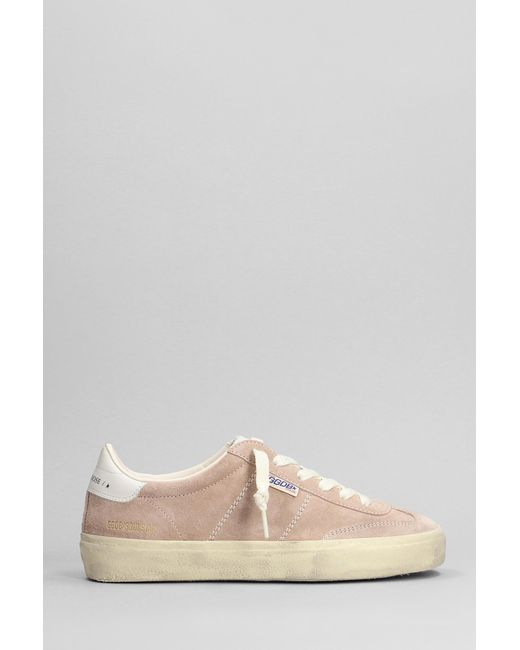 Golden Goose Deluxe Brand Gray Soul Star Sneakers In Rose-pink Suede
