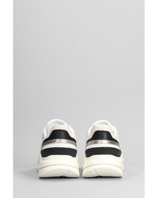 Date Fuga Sneakers In White Suede And Leather