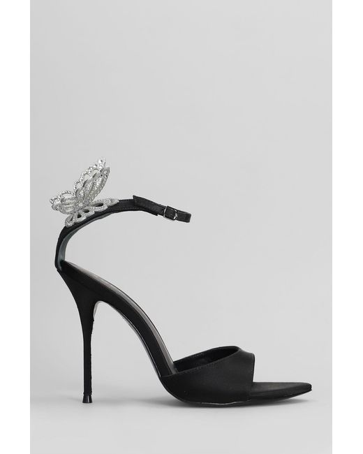 Sandali Aura in Raso Nero di Sophia Webster in Black