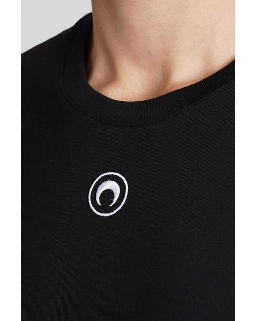 T-Shirt in Cotone Nero di MARINE SERRE in Black da Uomo