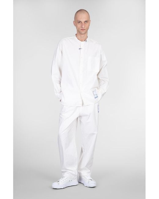 Pantalone in Cotone Bianco di INSTRU(MEN-TAL) by MIHARA YASUHIRO in White da Uomo