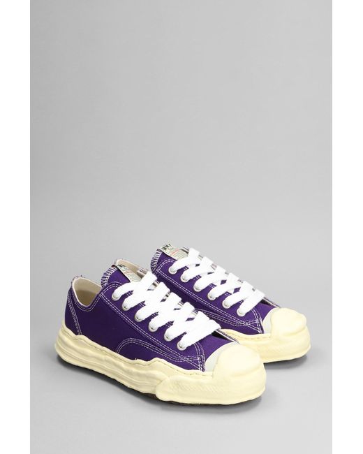 Maison Mihara Yasuhiro Purple Hank Low Sneakers In Viola Cotton for men