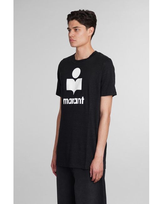 Isabel Marant Karman T-shirt In Black Linen for men
