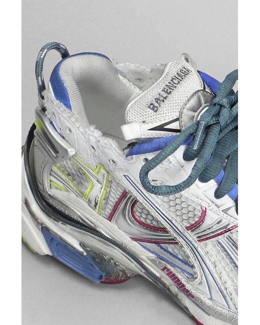Sneakers Runner sneaker in Poliuretano Argento di Balenciaga in White