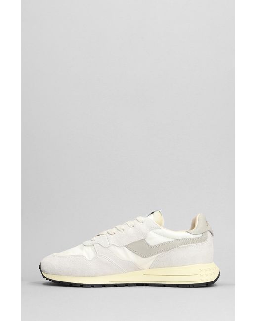 Autry Reelwind Sneakers In White Suede And Fabric for men