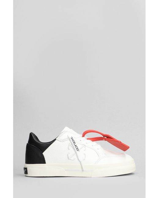 Sneakers New low vulcanized in Pelle Bianca di Off-White c/o Virgil Abloh in White