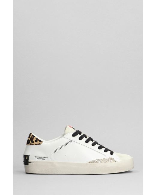 Crime London Multicolor Sneakers In White Suede And Leather