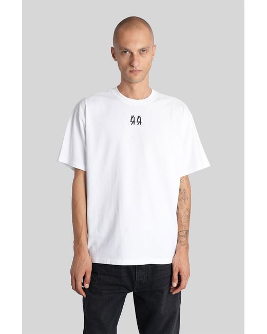 44 Label Group T-shirt In White Cotton for men