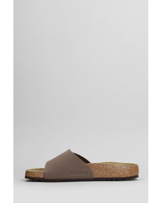 Birkenstock Catalina Flats In Brown Synthetic Leather