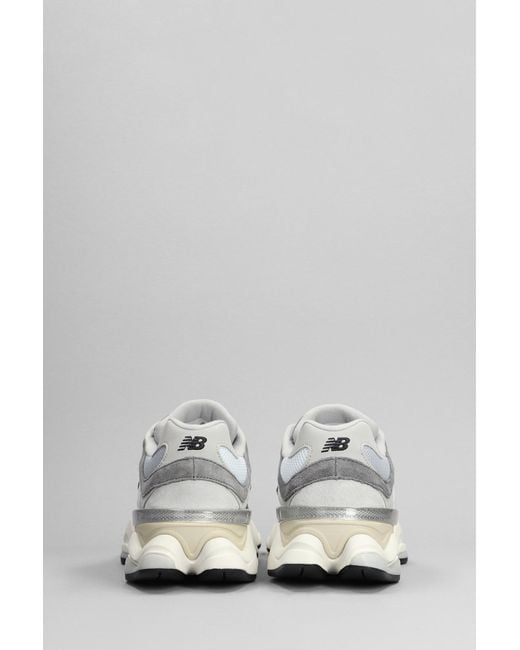 Sneakers 9060 in Camoscio e Tessuto Grigio di New Balance in White da Uomo