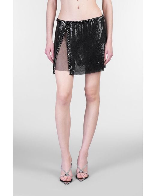 Gonna Pixie in Alluminio Nero di Nue in Black