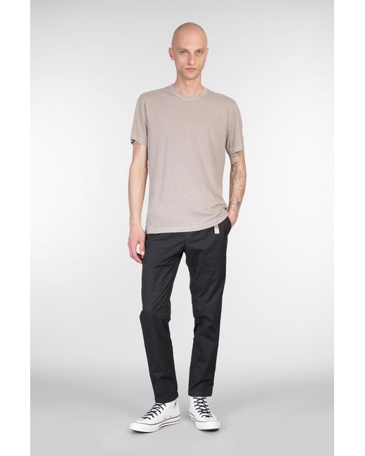 Pantalone in Cotone Nero di White Sand in Black da Uomo
